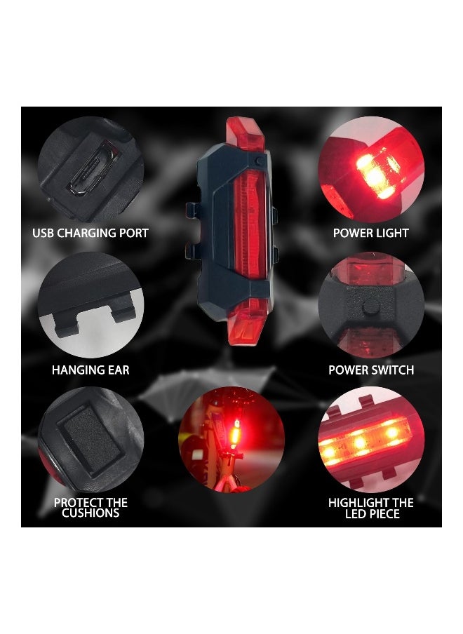 5000 Lumen Bright USB Rechrageable Bike Light Set, Powerful Bicycle Headlight and Back, 4 Light Modes, Waterproof Bike Lights for Night Riding, Easy to Install for Road Mountain Cycling