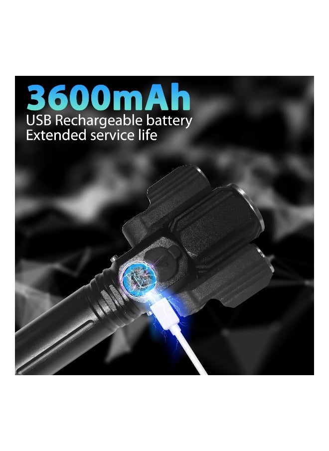 5000 Lumen Bright USB Rechrageable Bike Light Set, Powerful Bicycle Headlight and Back, 4 Light Modes, Waterproof Bike Lights for Night Riding, Easy to Install for Road Mountain Cycling