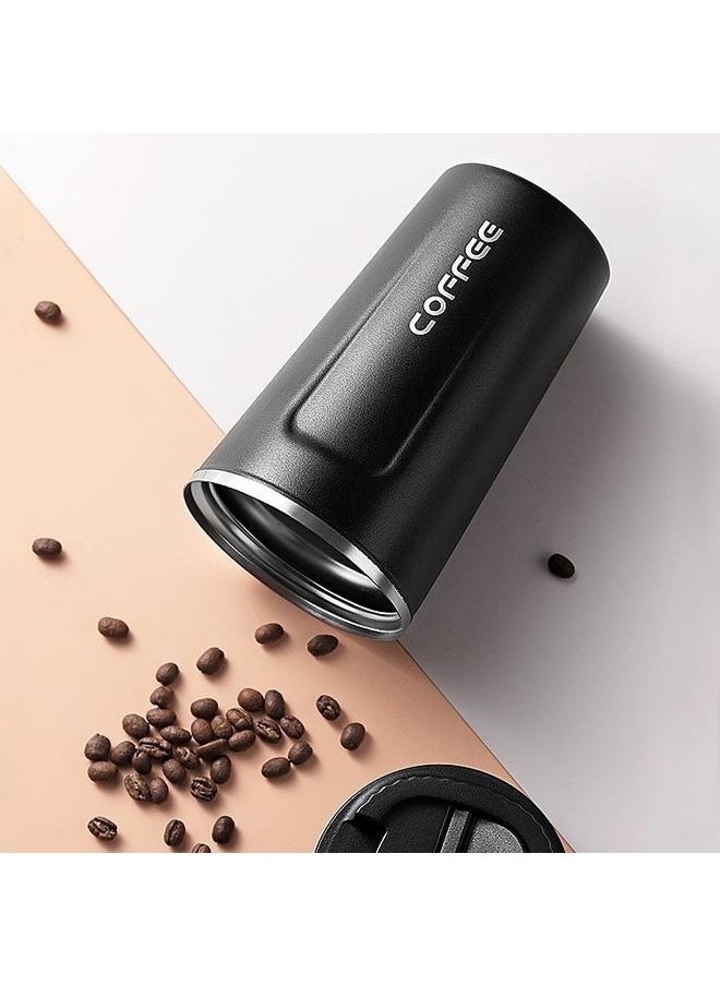 Travel Thermos Coffee Cup Black-510ml- Insulated Tumbler Coffee Cups with Lids Spill Proof, Leakproof Stainless Steel Double Wall Vacuum Tumblers for Iced / Hot Coffee Gift for Mothers & Fathers Days