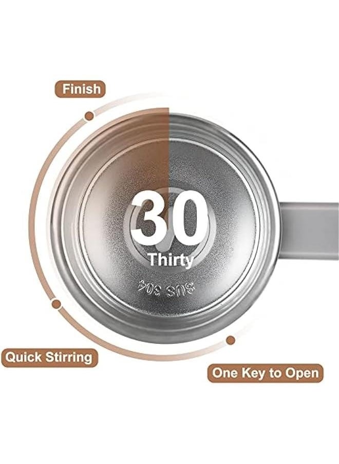 Self Stirring Mug Coffee Cup, Rechargeable Automatic Magnetic Stirring Coffee Mug with Cup Brush  Lid, Auto Self Mixing Stainless Steel Cup For Coffee, Milk, Cocoa and Other Beverages