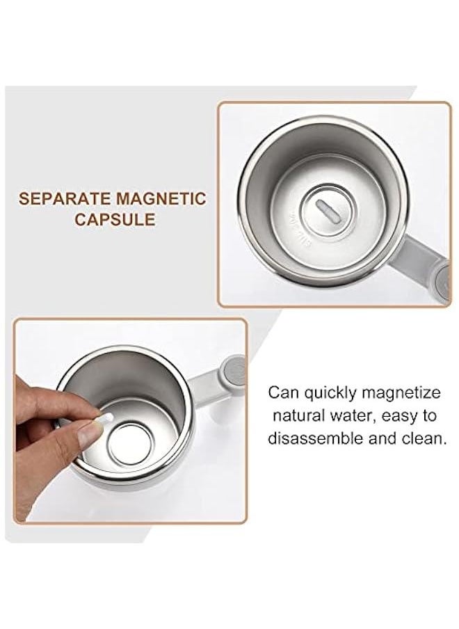 Self Stirring Mug Coffee Cup, Rechargeable Automatic Magnetic Stirring Coffee Mug with Cup Brush  Lid, Auto Self Mixing Stainless Steel Cup For Coffee, Milk, Cocoa and Other Beverages