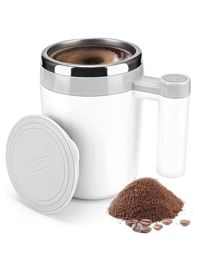 Self Stirring Mug Coffee Cup, Rechargeable Automatic Magnetic Stirring Coffee Mug with Cup Brush  Lid, Auto Self Mixing Stainless Steel Cup For Coffee, Milk, Cocoa and Other Beverages