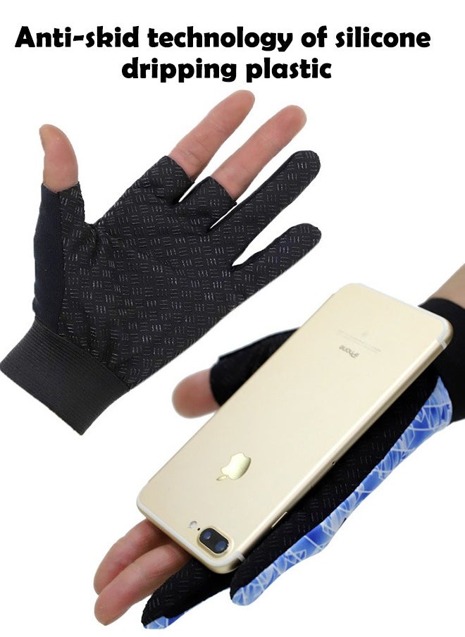 UV Fishing Gloves Fingerless Sun Protection Men Women UPF50+ SPF for Fishing Kayaking Paddling Hiking Sailing Rowing Driving Canoeing Glove