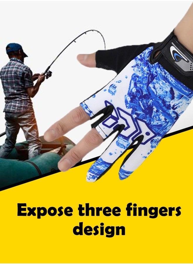 UV Fishing Gloves Fingerless Sun Protection Men Women UPF50+ SPF for Fishing Kayaking Paddling Hiking Sailing Rowing Driving Canoeing Glove