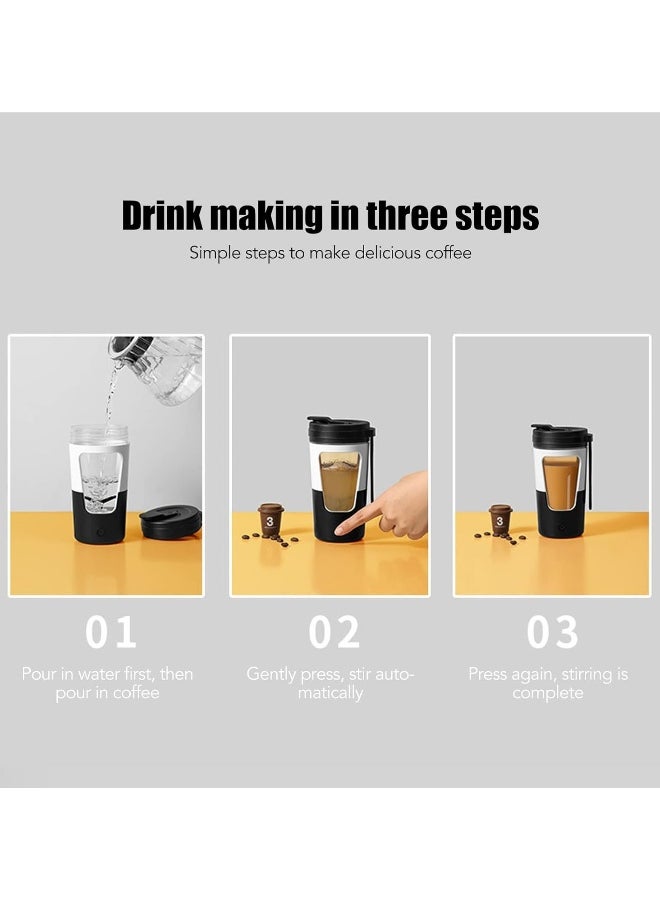 USB Self Stirring Coffee Mug 7000RPM Food Safe Material 800mAh Battery Silicone Strap Strong Power for Any Occasion