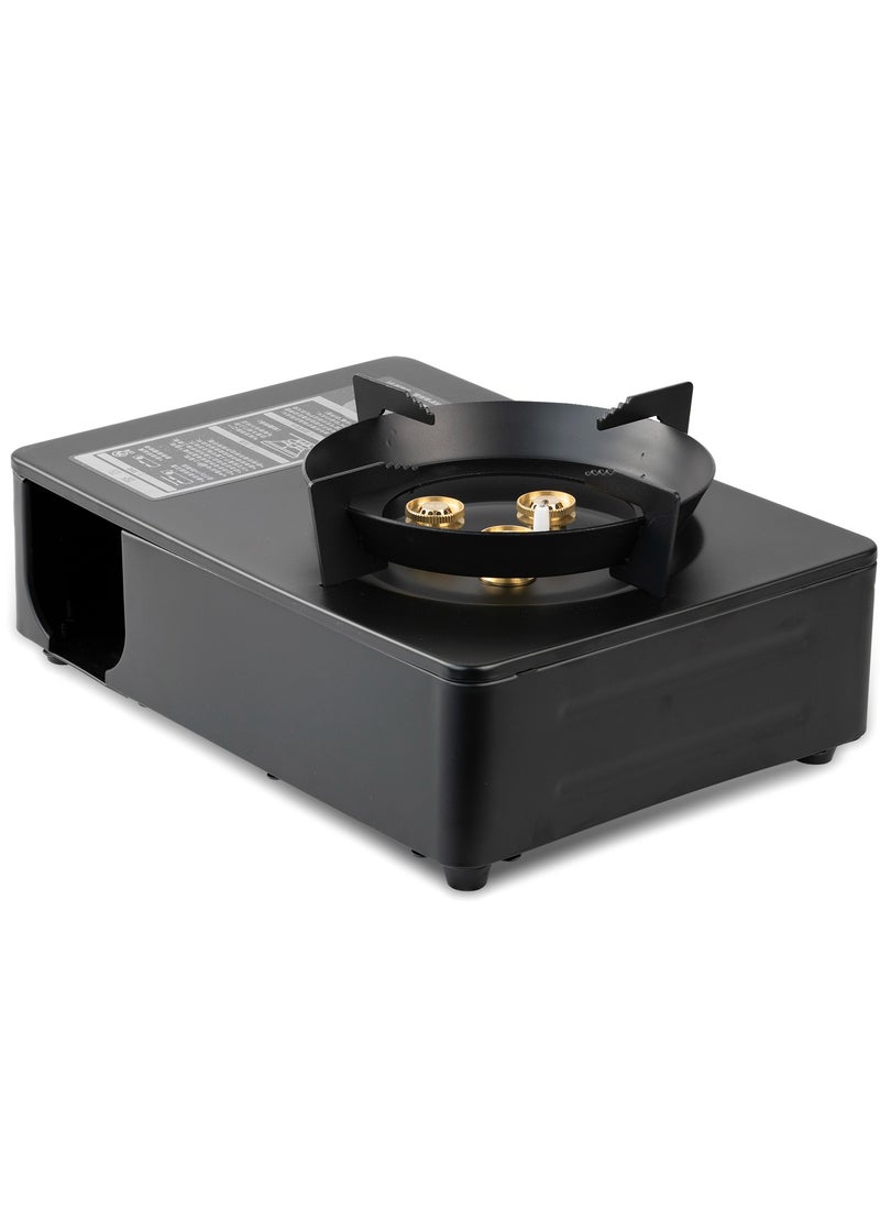 Portable Butane Gas Stove 3500W High Power Windproof Camping Stove - Magnetic Adapter, Compact Design with Carry Case for Outdoor Cooking, BBQ, Hiking