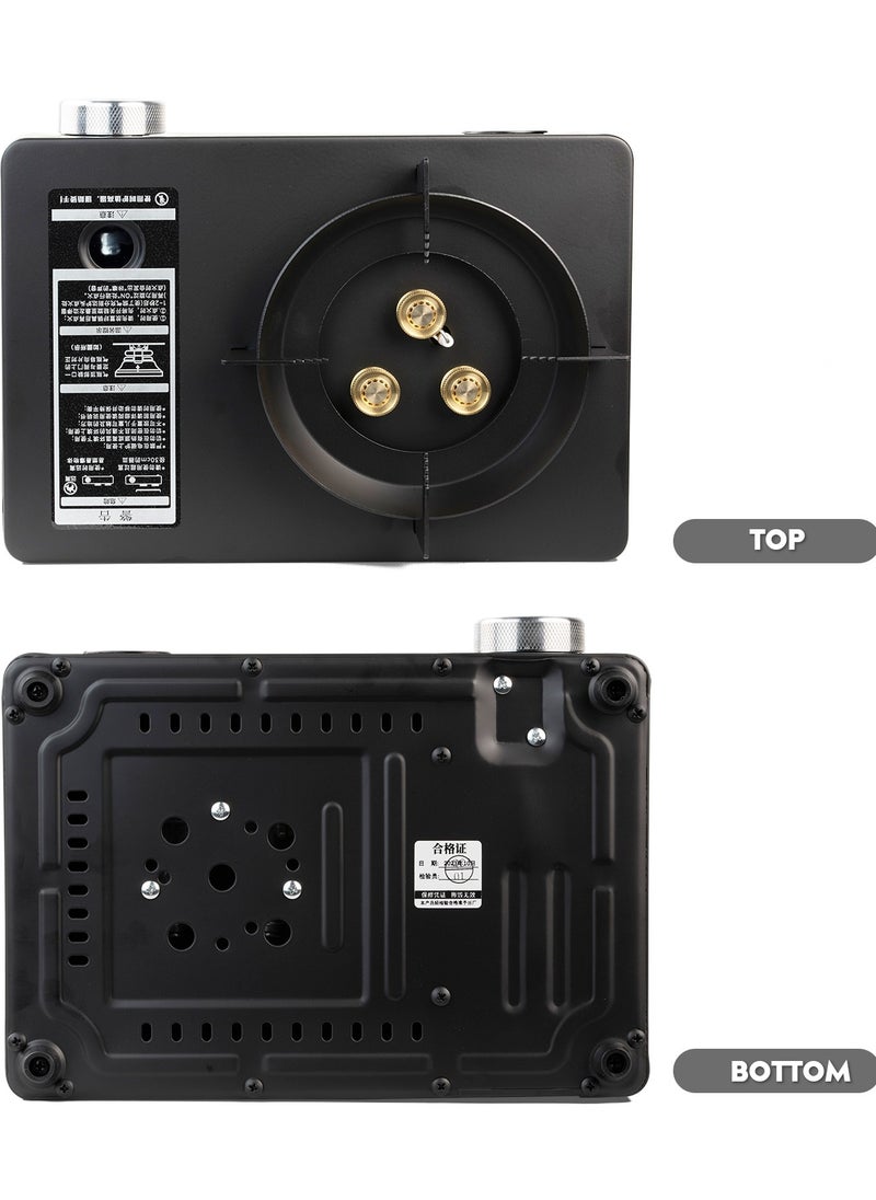 Portable Butane Gas Stove 3500W High Power Windproof Camping Stove - Magnetic Adapter, Compact Design with Carry Case for Outdoor Cooking, BBQ, Hiking