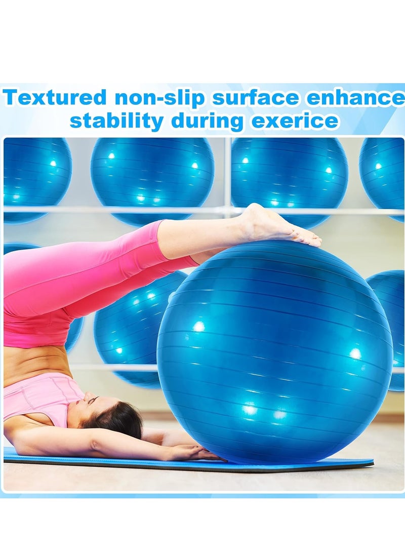 Yoga Gym Swiss Ball,Exercise Ball PVC Stability Balance Yoga Ball Chair Quick Pump for Physical Workout Pregnancy Home Office Gym Equipment