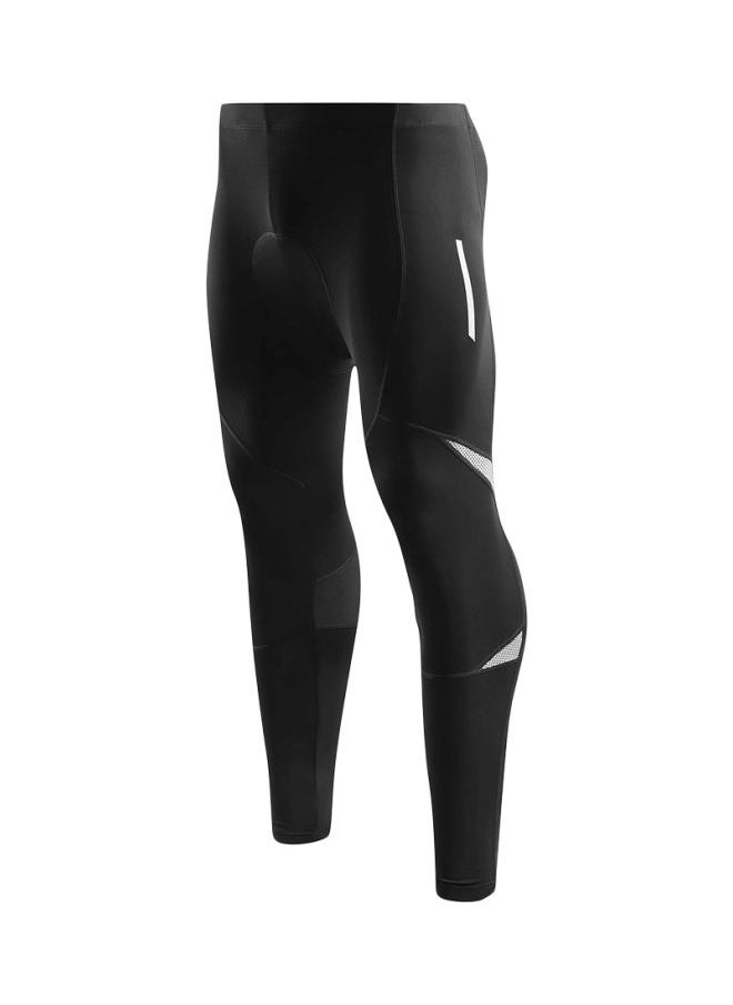 Gel Padded Reflective Bicycle Tights Leggings L