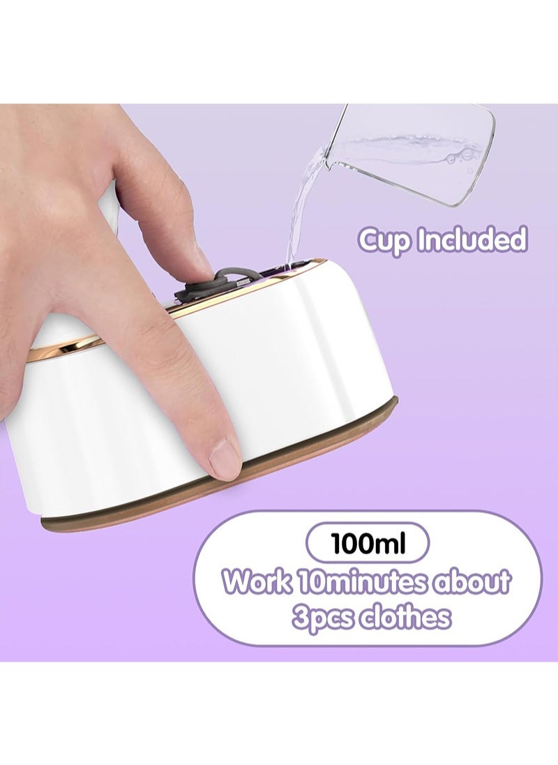 Travel Steamer Iron for Clothes Mini - Portable Clothes Steamer Small Size Iron Steamer College Dorm Home Essentials for Clothes(White)
