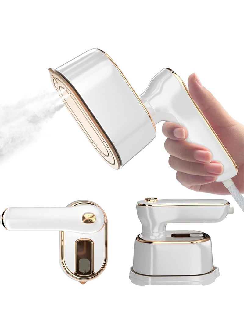 Travel Steamer Iron for Clothes Mini - Portable Clothes Steamer Small Size Iron Steamer College Dorm Home Essentials for Clothes(White)
