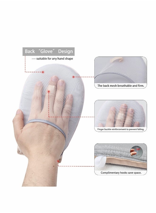 Steamer Glove 2 Pcs Heat Resistant Protective Ironing Glove with Finger Loop for Clothes