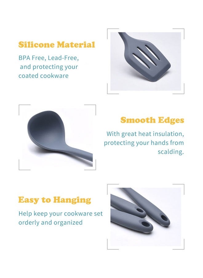 11-Piece Cooking Kitchen Utensil Set Gray