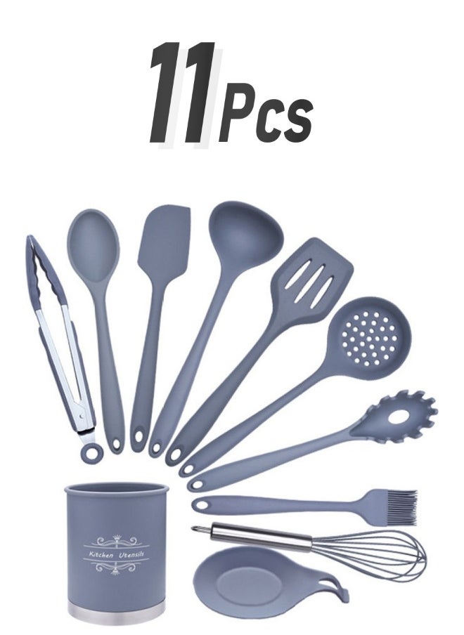 11-Piece Cooking Kitchen Utensil Set Gray
