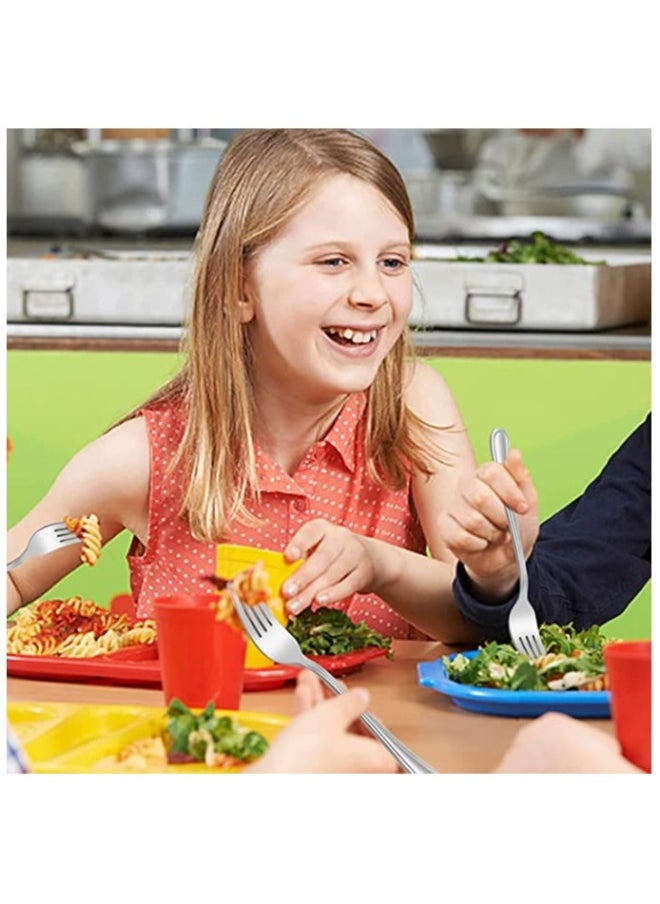 Children Silverware Set 10 Pieces Kids Forks and Spoons Silverware Set Stainless Steel Toddler Utensils Flatware Set Child Cutlery Set for Home Preschools Outdoor Dinner Travel Dishwasher Safe