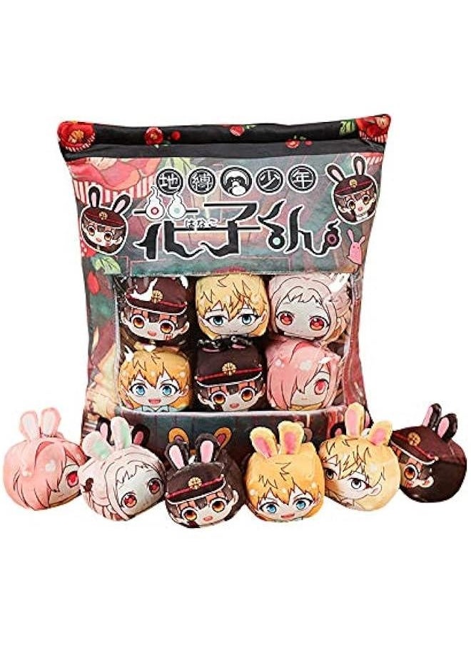 Cute Toilet Bound Hanako Kun Throw Pillow Stuffed Removable Anime Nene Yashiro Kou Minamoto Snack Pillow Pudding Decorative Throw Pillow Soft Novelty Gifts