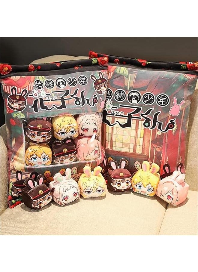 Cute Toilet Bound Hanako Kun Throw Pillow Stuffed Removable Anime Nene Yashiro Kou Minamoto Snack Pillow Pudding Decorative Throw Pillow Soft Novelty Gifts