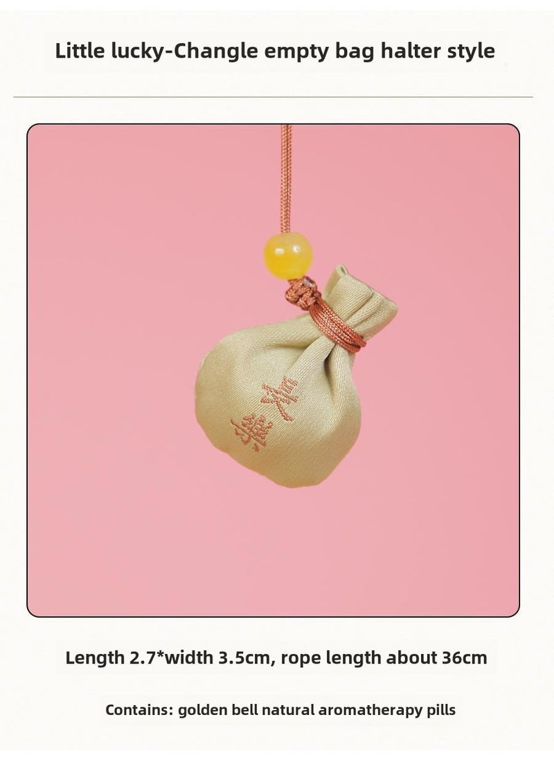 Traditional Fragrance Sachet Pendant Necklace Changle Small True Lucky Green Empty Bag Gives Fragrant Pills and Bells