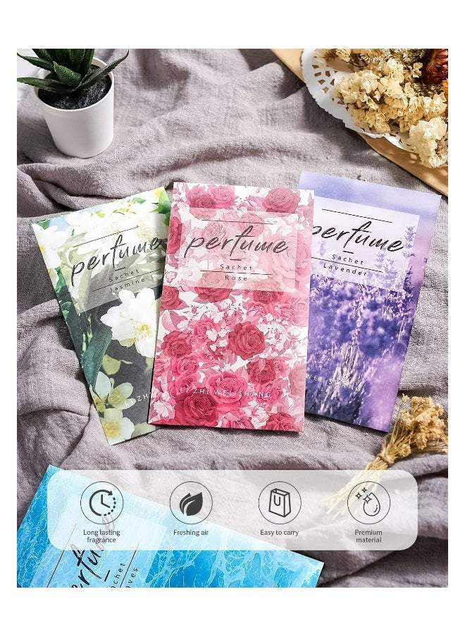 Hanging Closet Deodorizer 16 Pcs Air Freshener Hanging Closet Deodorizer Scented Room Fragrance Aroma Bag Suit for Locker Car Closet Long Lasting Fresh Fruit Flavor Portable Bedroom Car Sachet
