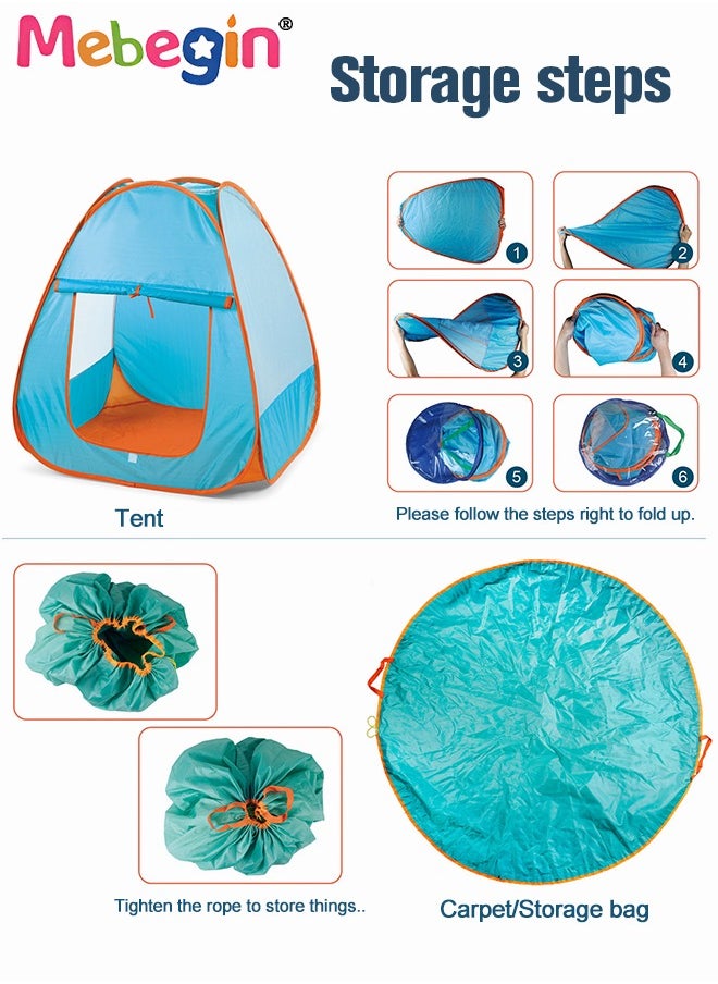 41 Pcs Camping Set Toys with Foldable Tent, Cooking Pots and Other Camping Essentials, Pop Up Play Tent with Camping Gear Tools, Camping Life, Ideal for Children to Use as Mini Play Space