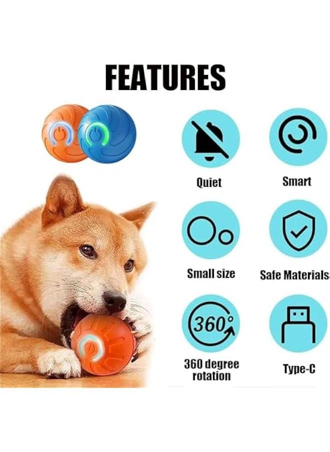 2PCS Shaky Ball Toy for Dogs, Vibrating Dog Ball, USB Rechargeable, Interactive, Automatic Moving, Bouncing, Perfect for Small, Medium, Large Dogs