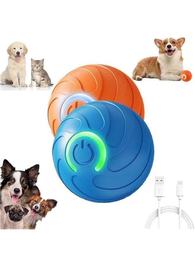 2PCS Shaky Ball Toy for Dogs, Vibrating Dog Ball, USB Rechargeable, Interactive, Automatic Moving, Bouncing, Perfect for Small, Medium, Large Dogs