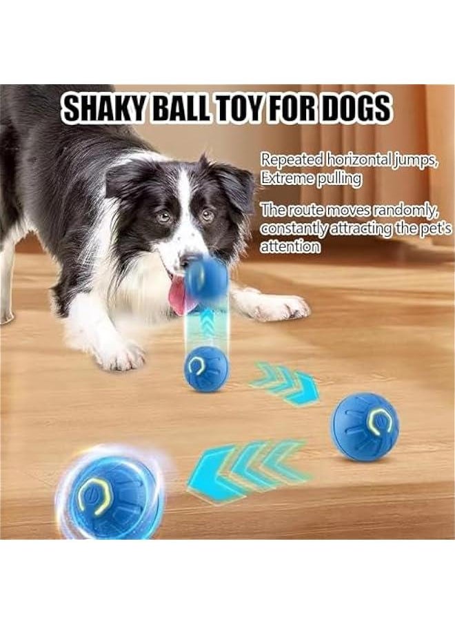 2PCS Shaky Ball Toy for Dogs, Vibrating Dog Ball, USB Rechargeable, Interactive, Automatic Moving, Bouncing, Perfect for Small, Medium, Large Dogs