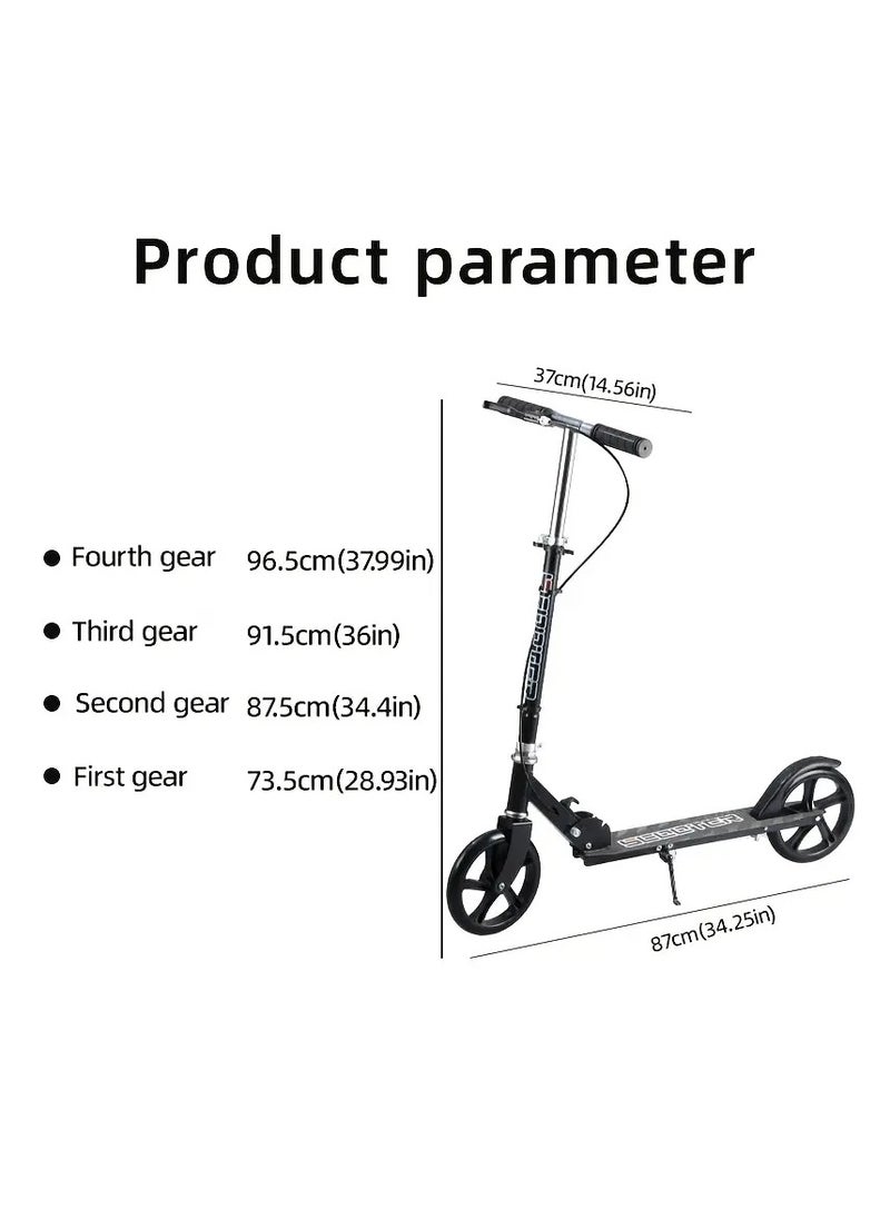 Adjustable Urban Scooter Folding Kick Scooter With Big Wheels Over 10 years old and adults