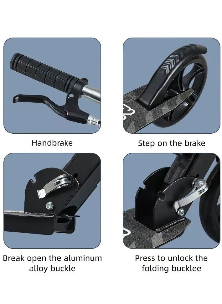 Adjustable Urban Scooter Folding Kick Scooter With Big Wheels Over 10 years old and adults