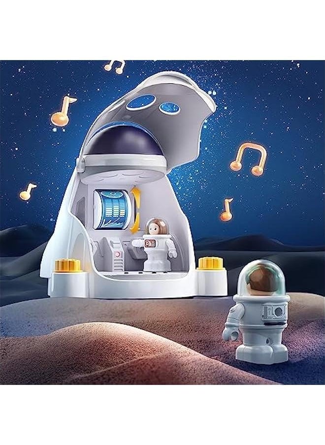 Rocket Space Toys, Kids Spaceship Playset W/Space Shuttle, 2 Astronauts, Educational STEM Take Apart Outer Space Adventure W/Electric Drill, Gift for 3 4 5 6 7 8 Year Old Boy Girl