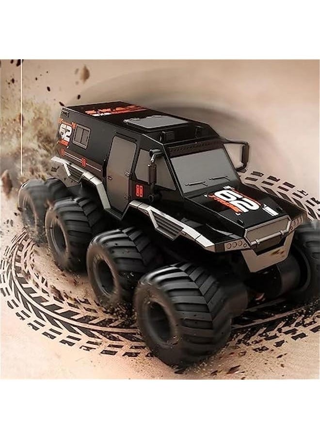 Amphibious Remote Control Car, 8WD RC Cars, 2.4GHz Remote Control Boat, Waterproof Off Road RC Monster Truck, All Terrains Electric Armored Vehicle Crawler for Adults (Black)