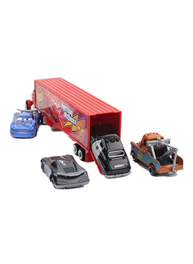 Pixar Cars Lightning McQueen with Mack Truck Collectible