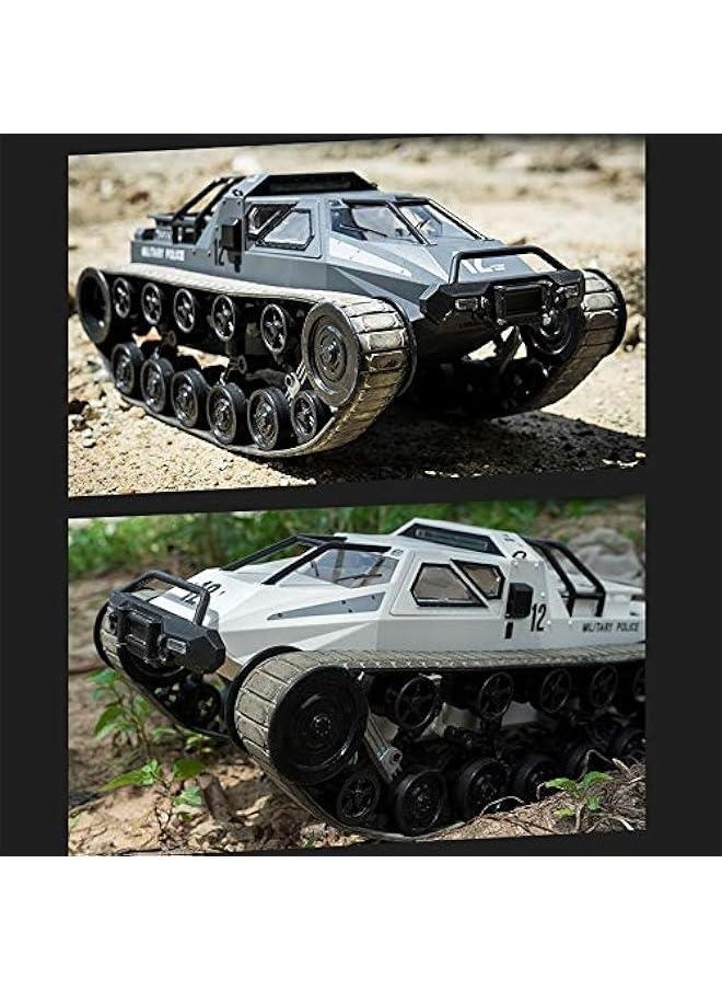 RC Tank Car, 1/12 Scale 2.4GHz Remote Control Rechargeable Tank for Kids, 360° Rotating Vehicle Gifts for Boys Girls Teens (Green)