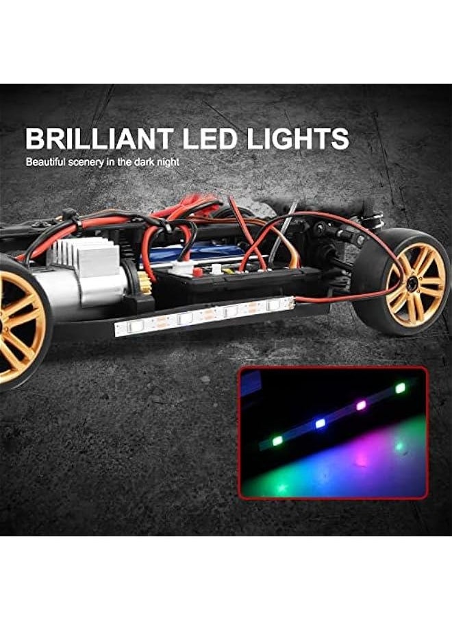 RC Drift Car, 1:18 Scale Remote Control Car, 2.4GHz 4WD 30KM/H High Speed RC Racing Car with LED Light Strip for Adults and Kids