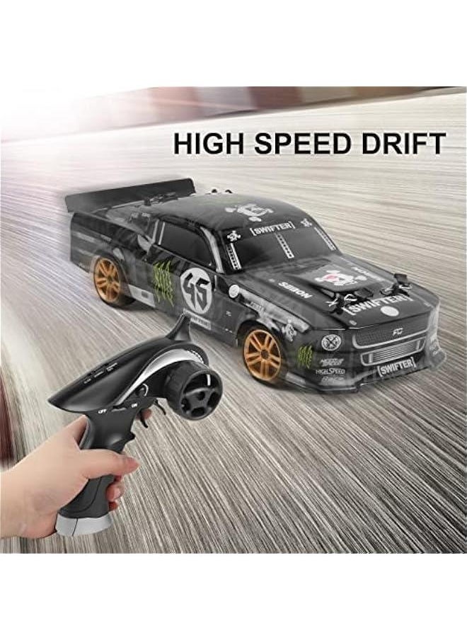 RC Drift Car, 1:18 Scale Remote Control Car, 2.4GHz 4WD 30KM/H High Speed RC Racing Car with LED Light Strip for Adults and Kids