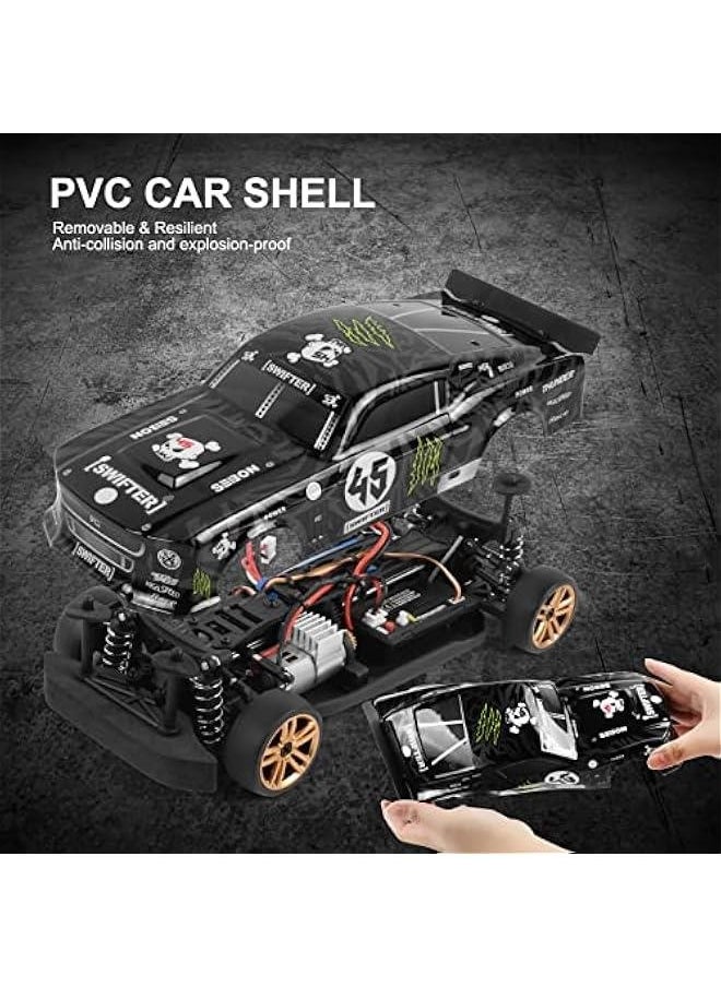 RC Drift Car, 1:18 Scale Remote Control Car, 2.4GHz 4WD 30KM/H High Speed RC Racing Car with LED Light Strip for Adults and Kids
