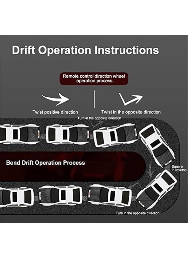RC Drift Car, 1:16 Scale Remote Control Car, 4WD RC Cars, 30KM/H High Speed RC Racing Car with LED Lights, Drifting Tire and 2 Batteries for Kids and Adults (White)