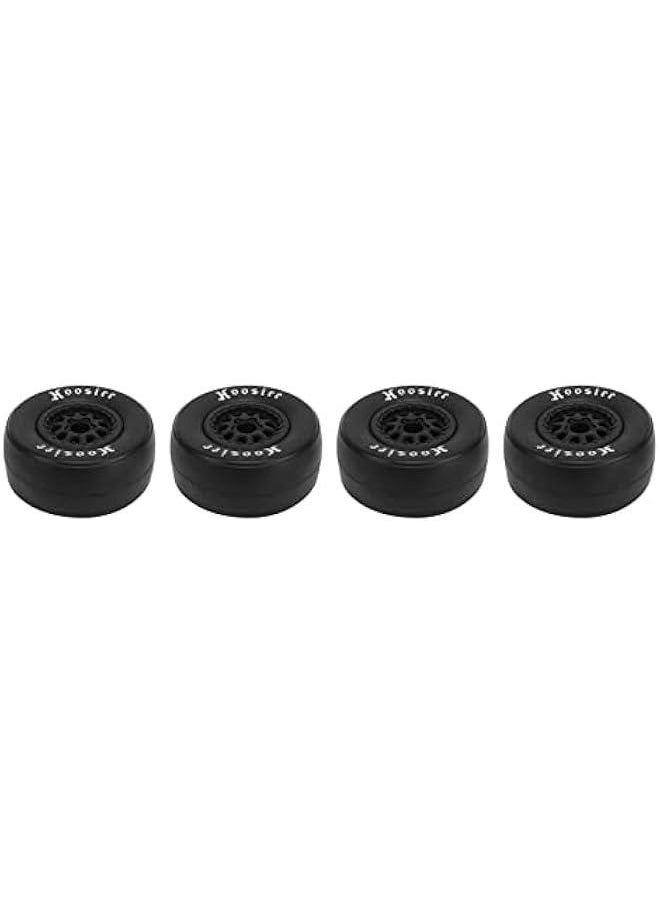 1/10 Scale RC Car Tires Rubber Tires Plastic Wheel Hubs for 1/10 Off Road Remote Control Car 4Pcs