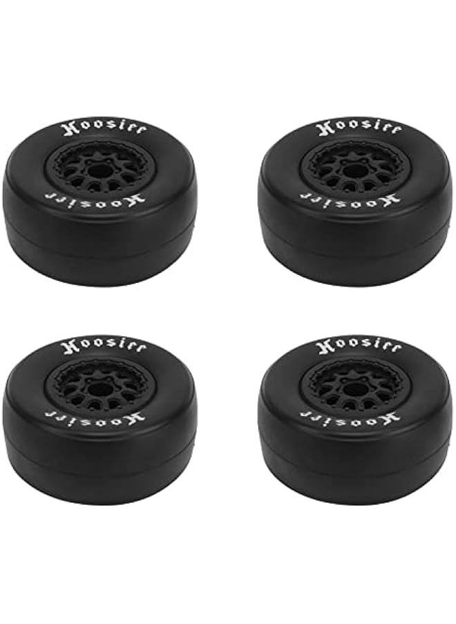 1/10 Scale RC Car Tires Rubber Tires Plastic Wheel Hubs for 1/10 Off Road Remote Control Car 4Pcs