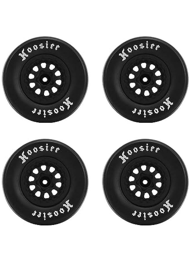 1/10 Scale RC Car Tires Rubber Tires Plastic Wheel Hubs for 1/10 Off Road Remote Control Car 4Pcs