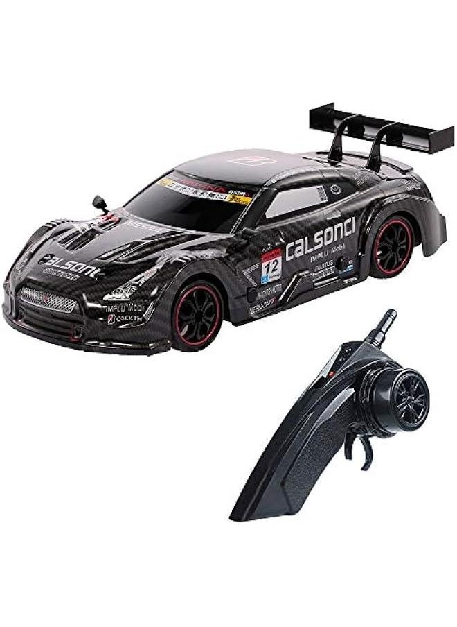 Racing Drift RC Car, 1/18 Scale 4WD 2.4GHz Remote Control Car, 28km/h High Speed Racing Car for Adults and Kids (Black)