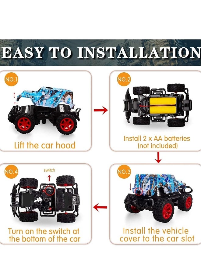Kids Toys for 3 4 5 6 Year-Old Birthday Gift, Remote Control Car for Boys 3-5 RC Cars Monster Trucks Age 4-7 Teen Gifts