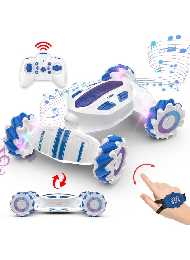 Remote Control Gesture Sensing Twisting Off-Road Climbing 4WD Stunt Drift Racing Car - Boys' Toy