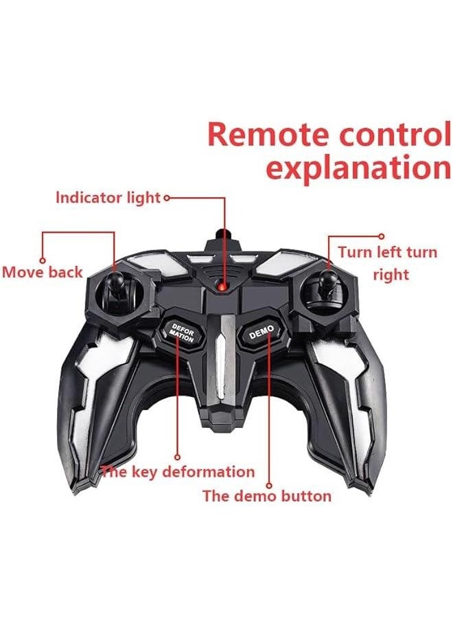 Transform Remote Control Car Toy - One on Deformable, 360 Degree Rotation, Suitable for Boys and Girls Aged 3-12, 2.4GHz One-to-One Control, Ideal Gift for Birthdays and  (red)