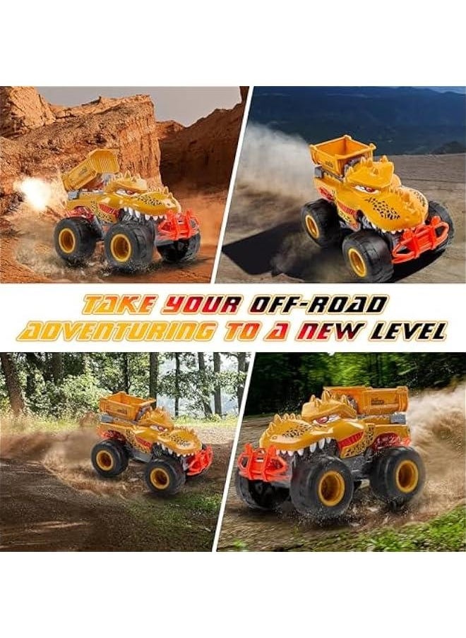 Dinosaur Monster Truck Toys for Boys Age 3 4 5 6 7 Year Old -Lights  Sounds Large Transportation Truck Toy for Kids Boy