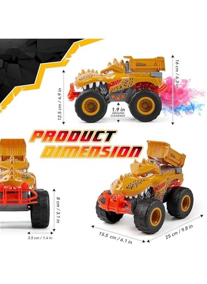 Dinosaur Monster Truck Toys for Boys Age 3 4 5 6 7 Year Old -Lights  Sounds Large Transportation Truck Toy for Kids Boy