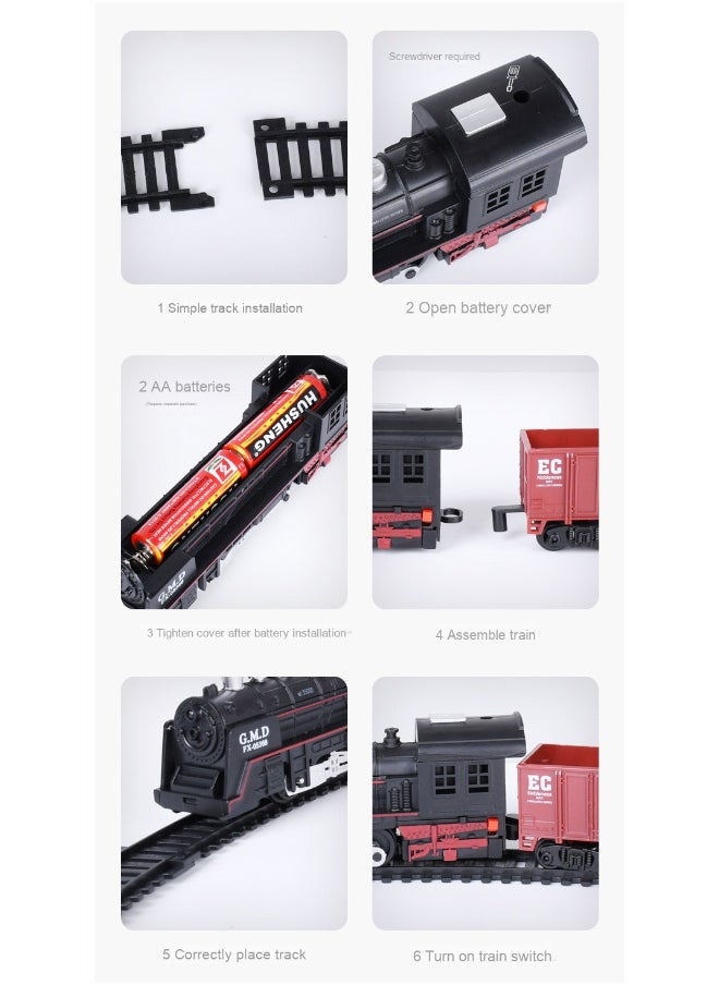 Simulation High-Speed Train Parking Lot Kids Electric Train Set