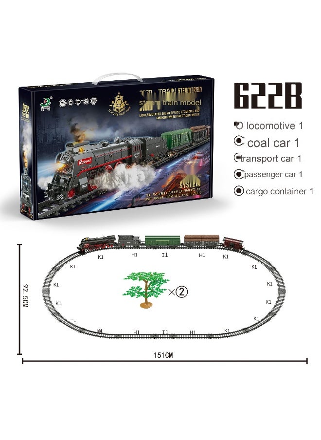 Kids Electric Toy Train Set with Realistic High-Speed Train Station