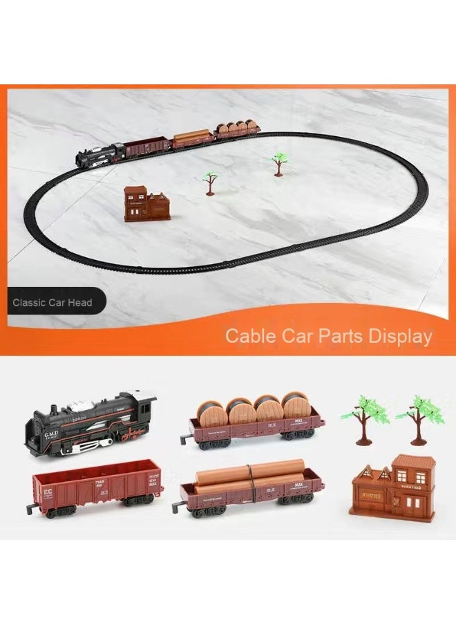 Simulation High-Speed Train Parking Lot Electric Toy Train Set for Kids