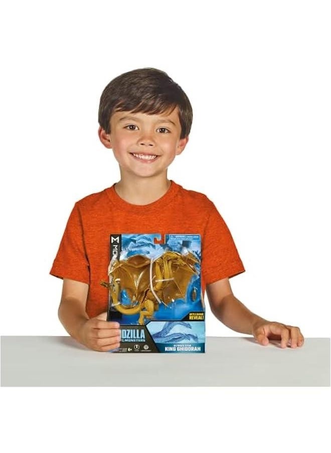 Godzilla King of the Monsters 6 Inch Titan King Ghidorah Articulated Action Figure with Battle Damage Reveal Feature, Suitable for Ages 4 Years+